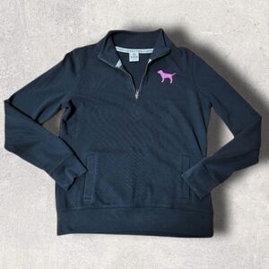 PINK VICTORIA'S SECRET 3/4 ZIP SWEATSHIRT